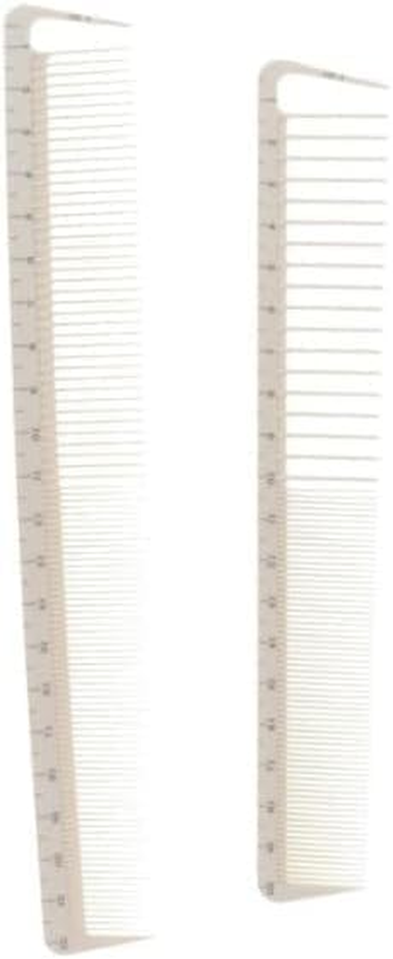 2Pcs White Professional Hair Cutting Combs Set, Salon Hair Styling Measure Combs, anti Hairdressing Barber Styling Tools and Appliances image number 2