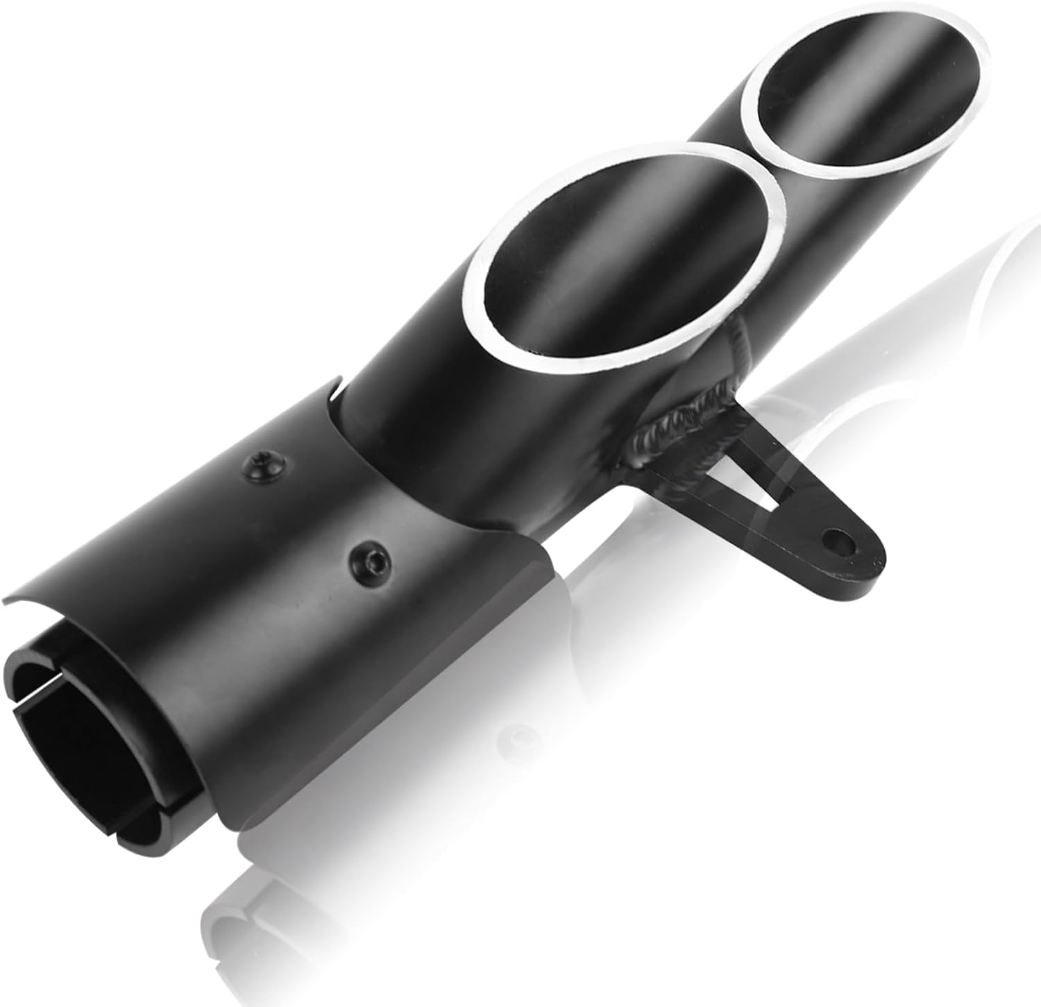 FLYPIG Two-Hole Aluminum Exhaust Muffler Pipe Kit with 38-51Mm Clamp Fit for All Motorbikes with 51Mm /2Inch Exhaust image number 4