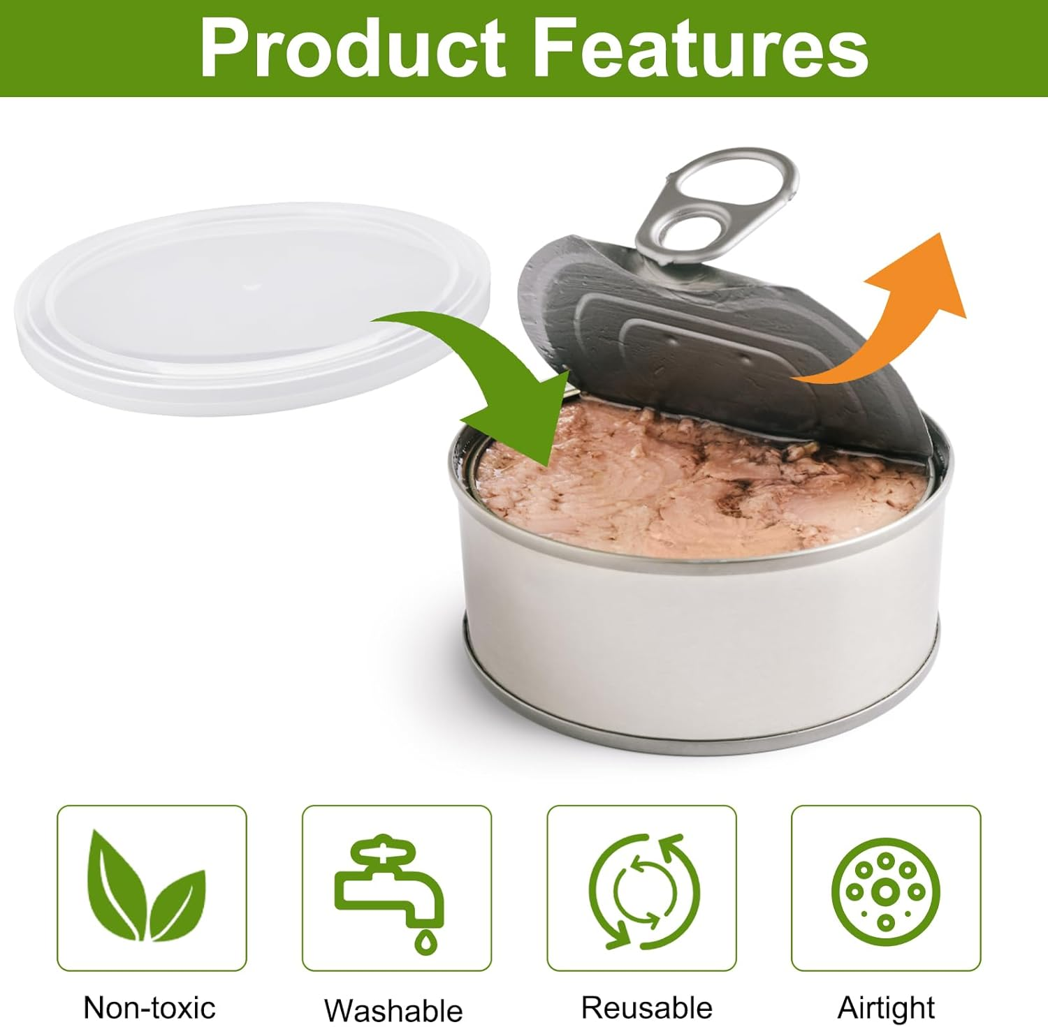 Pack of 12 Can Lids, Cat Food, Lids for Cat Food Cans in 3 Different Can Lids/Canning Lids 200 G, 400 G and 800 G, Can Lid Dog Food Transparent for Food Storage image number 6