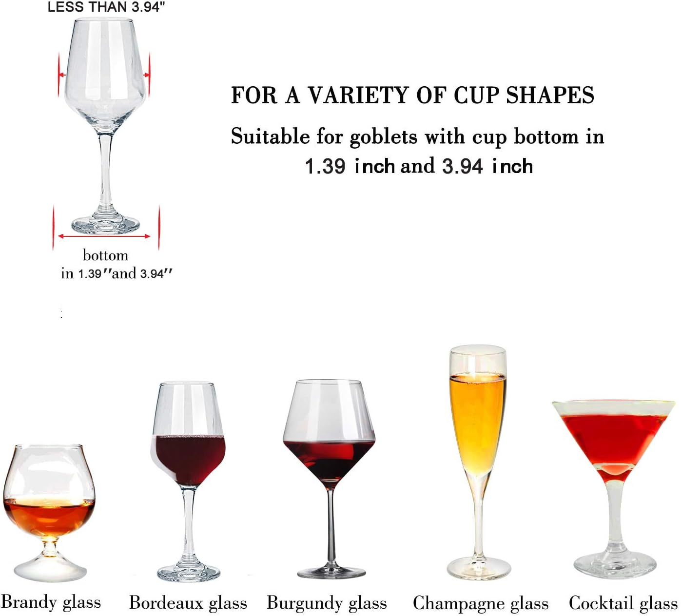 MOCOUM (4 Rows) - Wine Glasses Rack under Cabinet Stemware Rack,Wine Glass Hanger Rack Wire Wine Glass Holder Storage Hanger for Cabinet Kitchen Bar (4 Rows) image number 7