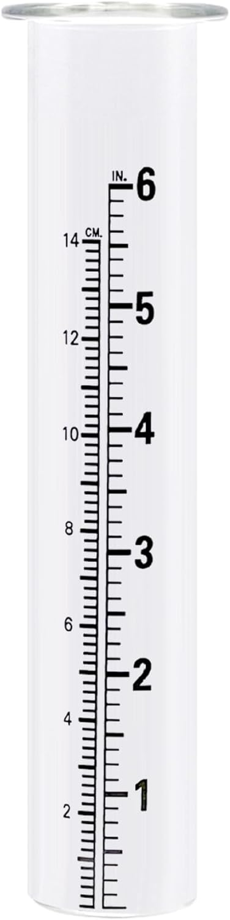 Rain Gauge Outdoor with Scale, 7.5" Scratch Proof Weather-Resistant Clear Glass Rain Gauge Replacement Tube for Yard, Garden, Patio- image number 4