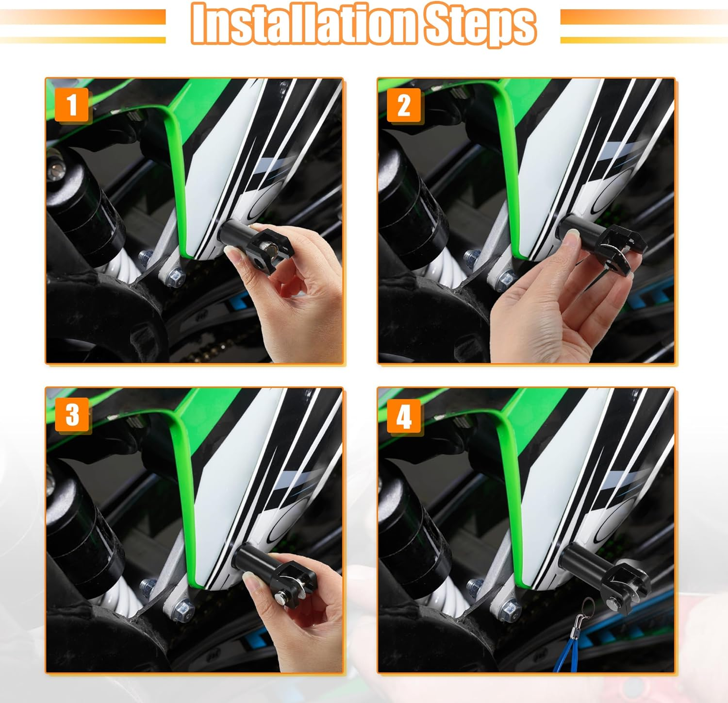 X AUTOHAUX Passenger Foot Peg Supports Mounts Clevis Kit Left and Right Motorcycle Footpeg for Harley Davidson Softail 2000-2006 Footrest Mounting Clevis Hardware Kit Black Aluminium image number 4