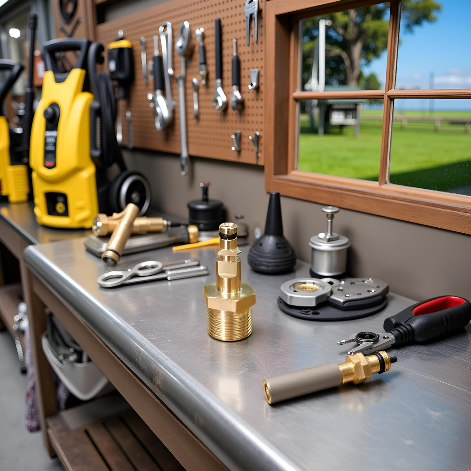 Calsgkspray 2Pcs Gold M22 Adapter High Pressure Washer Hose Adapter Pressure Pipe Quick Connector Converter Fitting for K Series Pressure Washer Replacement Parts and Accessories image number 5