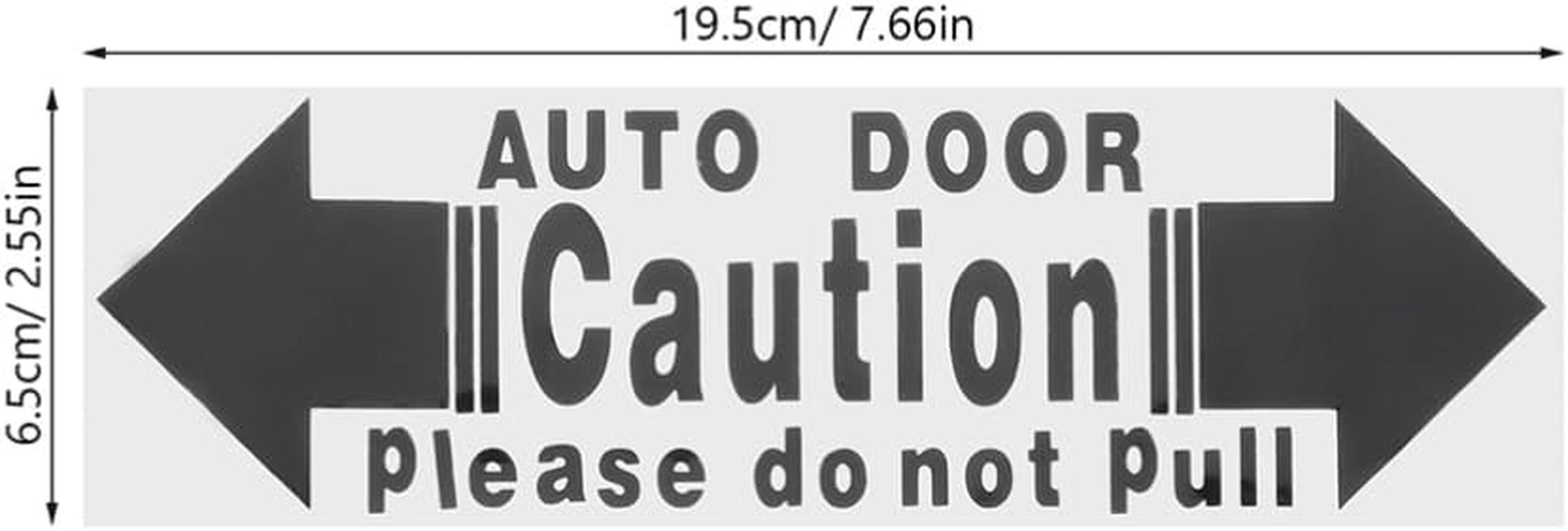 Iplusmile 4Pcs Caution Automatic Door Stickers, Self Adhesive Auto Door Automatic Sliding Door Signs Easy Installation Vinyl Warning Sign Caution Sticker Decals image number 1