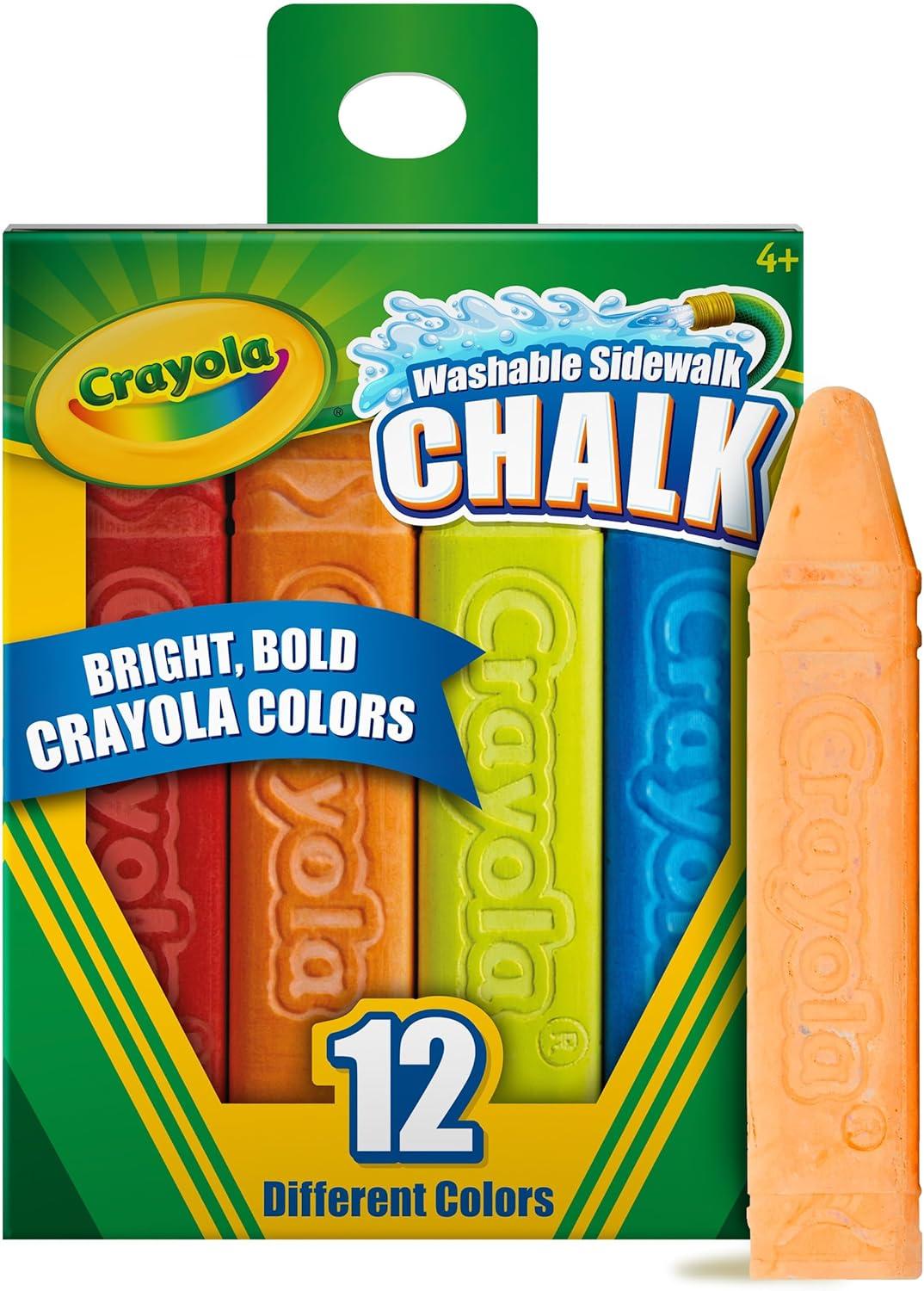 Crayola 12 Washable Sidewalk Chalks, Outdoor Toys for Kids, Bright Colours, Non-Toxic, Creative Play Outside image number 3