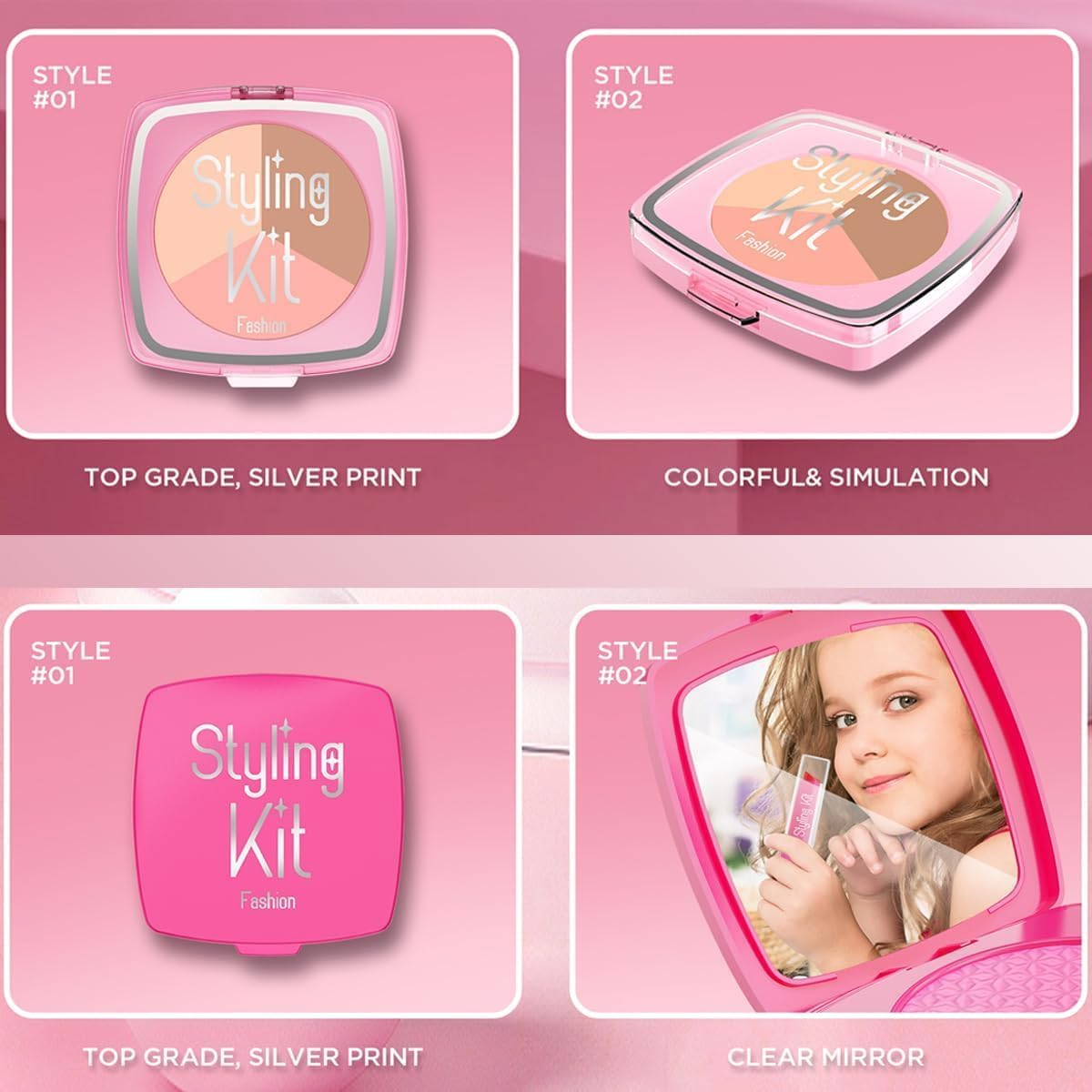 Fake Makeup Kits for Girls Toys 3 4 5 Years Old, Pretend Makeup Toys for Girls Birthday Gifts , Ages over 3 Years (Pink) image number 2