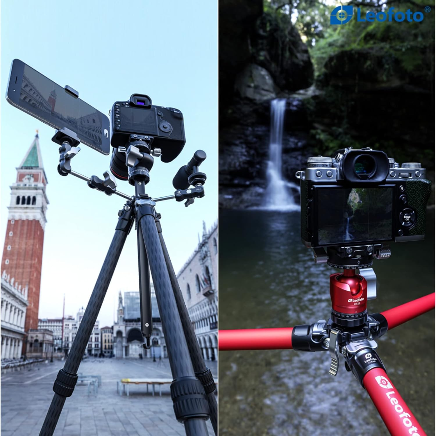 Leofoto Mr.Y LY-224C + LH-25 Carbon Fibre Tripod Kit image number 3