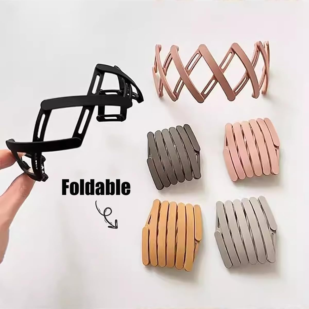 RUIENGCOMM 6 Pcs Hairbands Folding Headband Portable Travel Folding Headband Headbands for Women'S Hair Hair Accessories for Women Girls image number 2