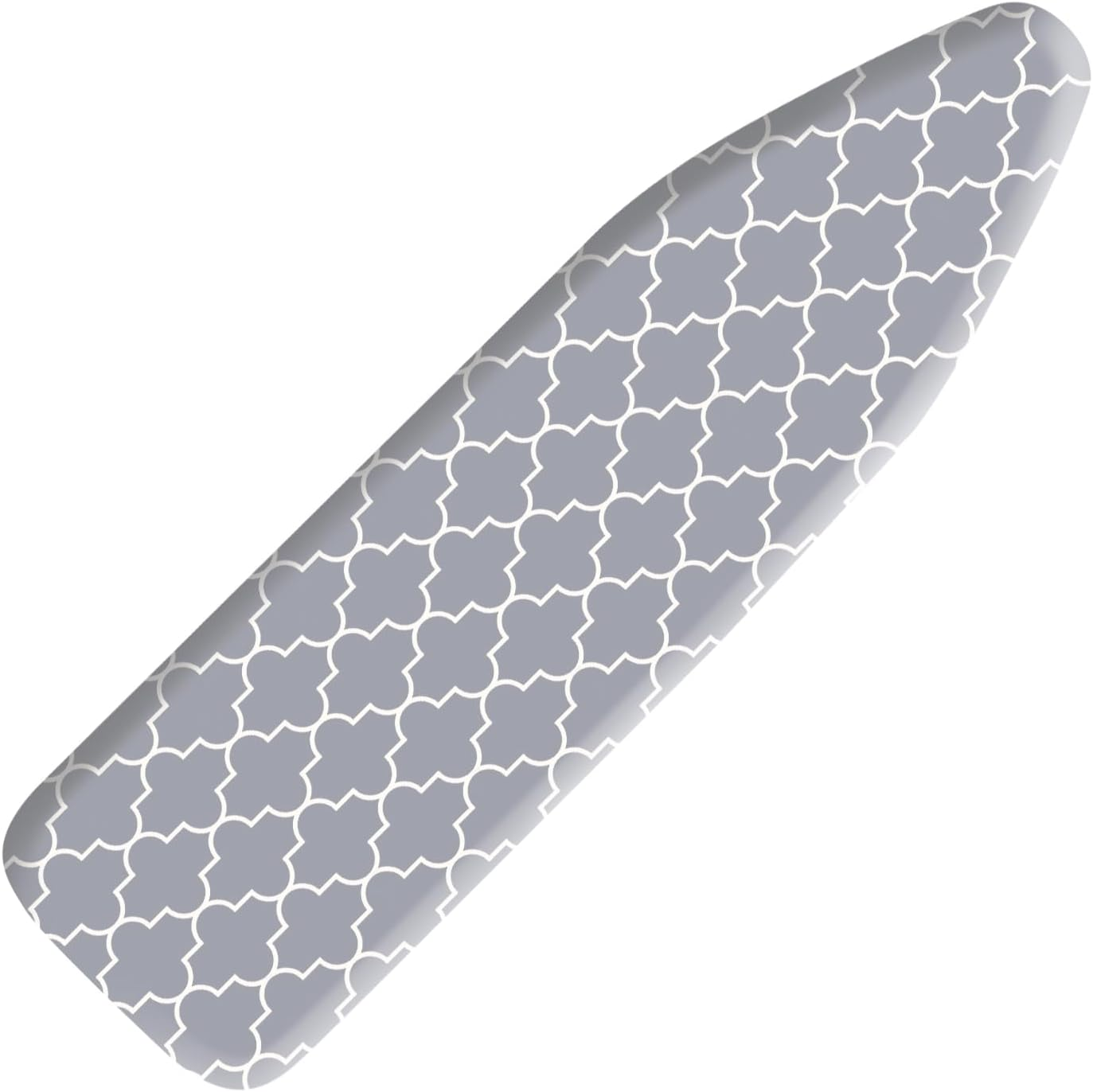 Sonicefit Ironing Board Cover Pad, 56X135Cm Standard Ironing Board Pads with Elastic Edge & Fastener Strape, Scorch & Stain Resistant Cotton Ironing Covers with Thick Padding (Grey Leaves, 56X135Cm)
