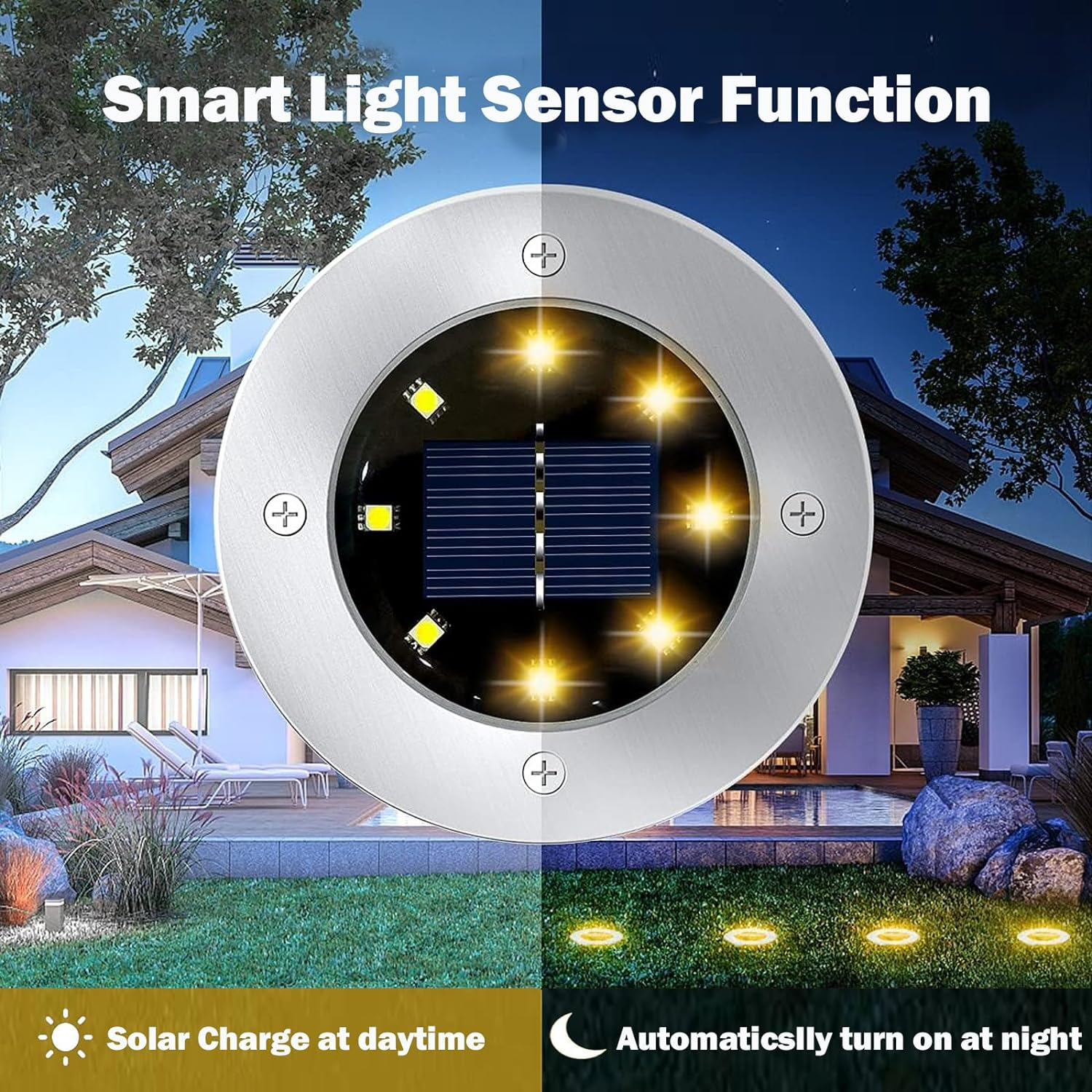 12 Pack Spots Solar Glow for Outdoor, Moisture-Resistant Soft Lighting Accents for Garden and Landscape Use-Warm Light - 12Pack-Warm Light image number 6