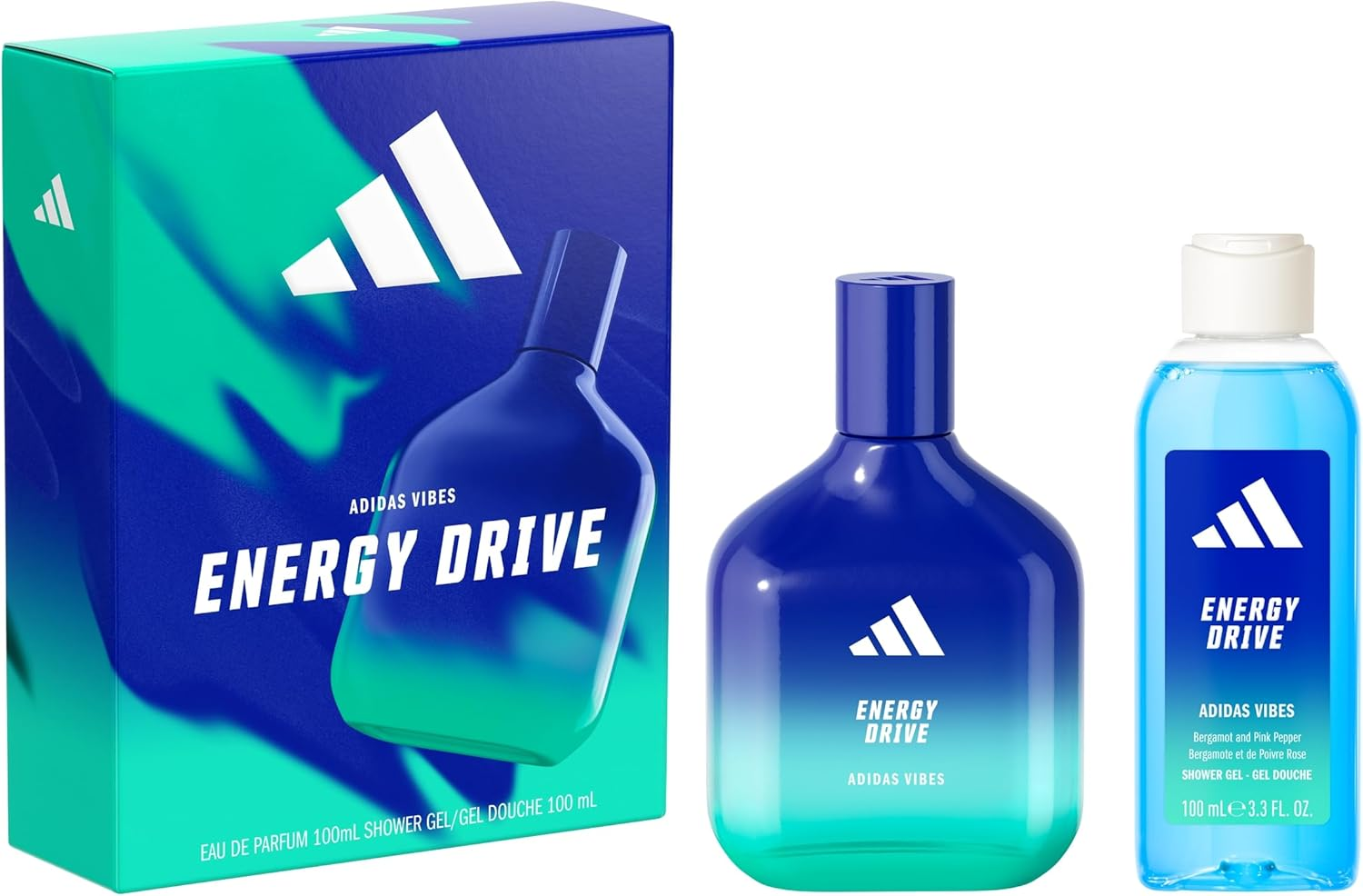 Adidas Vibes Giftset Including Energy Drive Eau De Parfum (100Ml) and Shower Gel (100Ml) image number 2