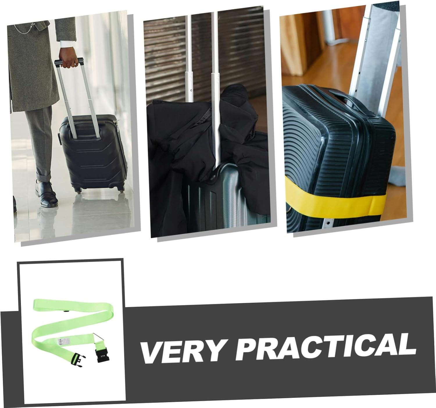 TOVINANNA Luggage Straps Adjustable Suitcase Travel Belt Secure Closure for Baggage Packing Buckle Strap Traveling Accessories image number 4