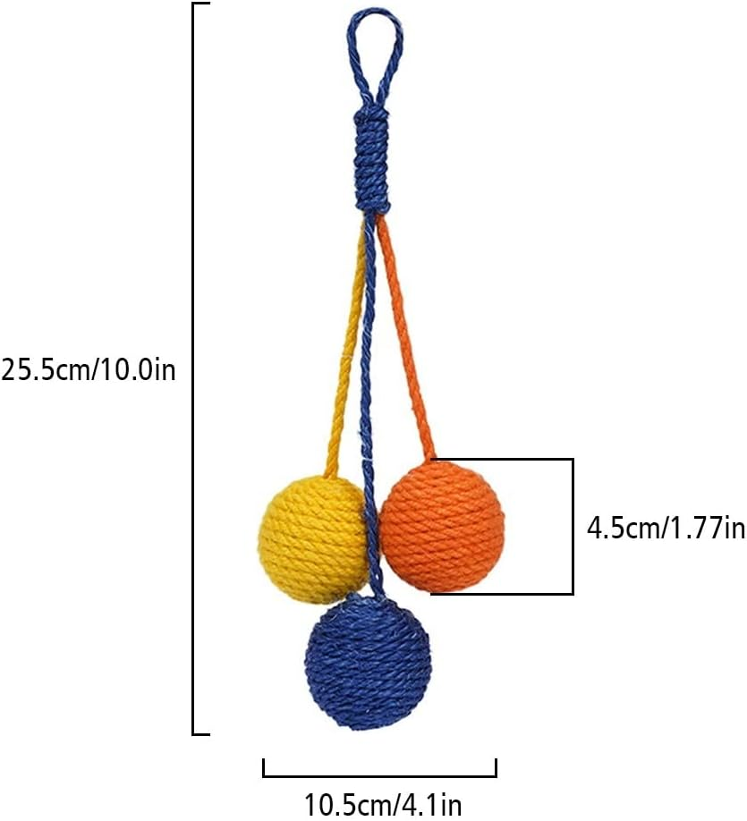 Mioyoow Cat Sisal Ball, Interactive Kitten Ball Toy, Environmentally Friendly Cat Sisal Ball for Pets, Cats Playing image number 3
