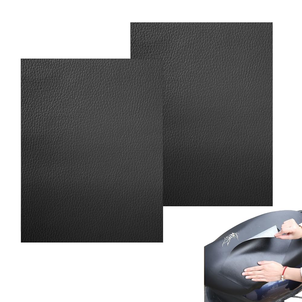 2Pcs Adhesive Leather Repair Patch &ndash; 7.87"&times;11.81" Self-Stick Leather Repair Tape for Furniture, Car Seats, Sofas, Couch, Jackets & More &ndash; Durable & Easy to Apply image number 2