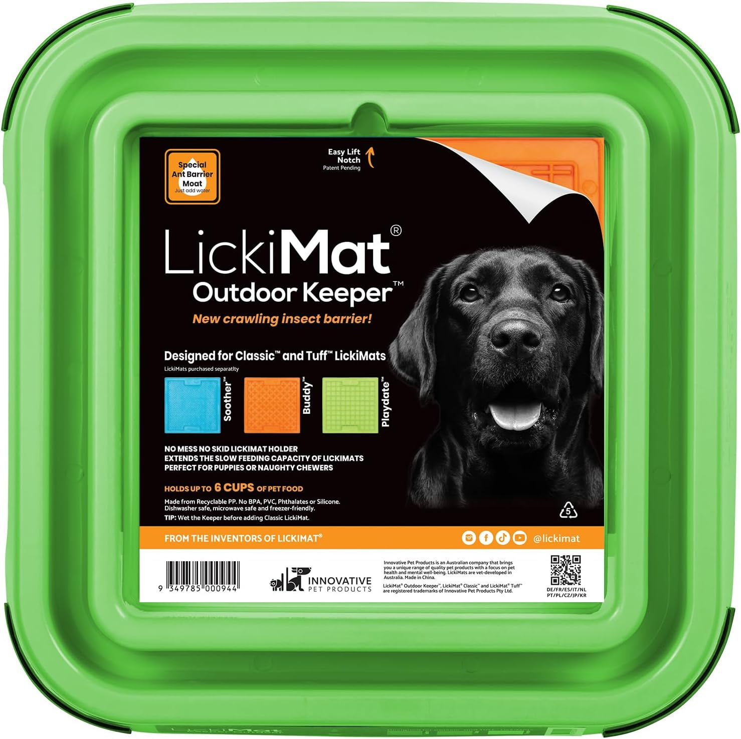 Lickimat Outdoor Keeper - Elevate Your Lickimat Experience, Extend to Full Feeder for Cats and Dogs - Innovative Design for Enriched Mealtime Fun