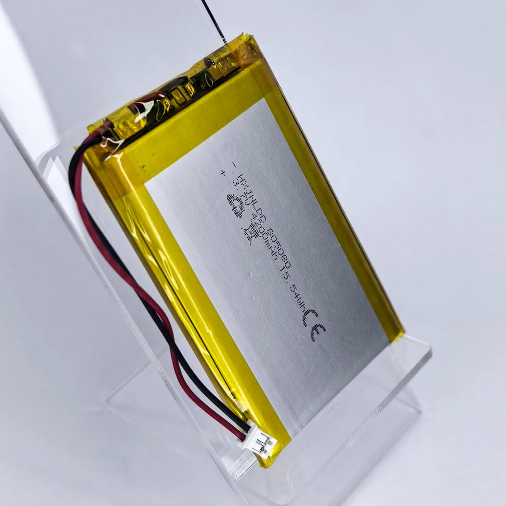 DC 3.7V 4000Mah 805080 Rechargeable Lithium Polymer Battery, Suitable for DIY 3.7-5V Electronic Products with Built-In 2-Wire Battery Replacement and LED Lights image number 6