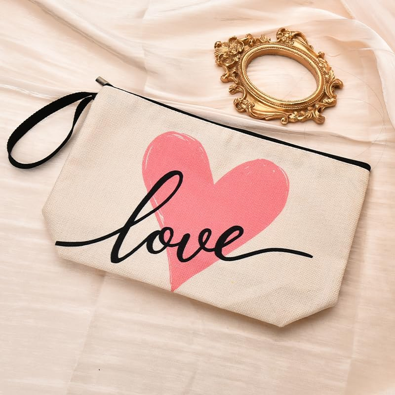 Travel Makeup Bag Cosmetic Bags for Women Girls Valentines Day Gifts for Wife Fiance Anniversary Birthday Gifts for Girlfriend Best Friends Makeup Cosmetic Bag Travel Accessories image number 1