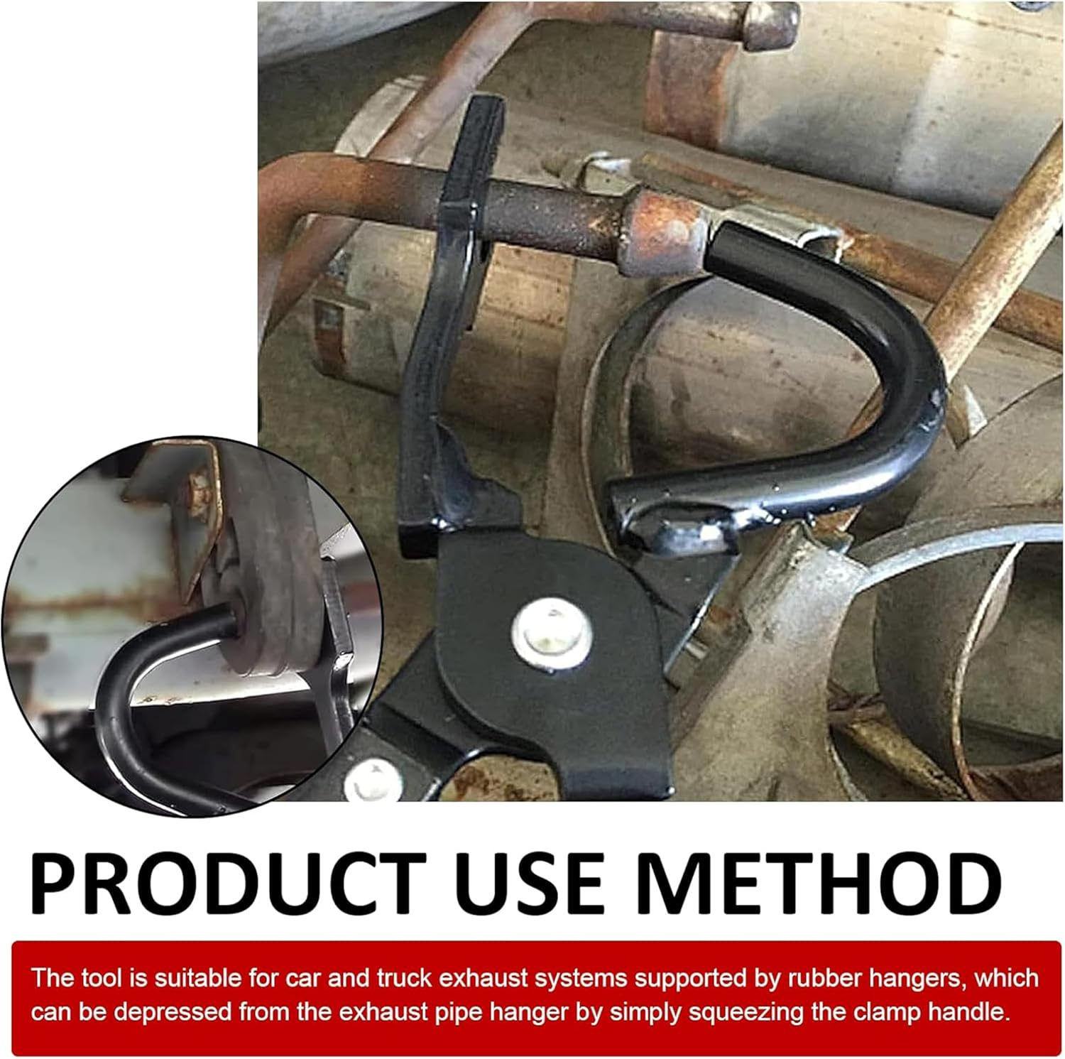 Professional Exhaust Hanger Removal Pliers - 25&deg; Offset Design & Non-Slip Grip for Easy Rubber Bracket Removal,Heavy-Duty Compatible with Car Truck Muffler Systems image number 3