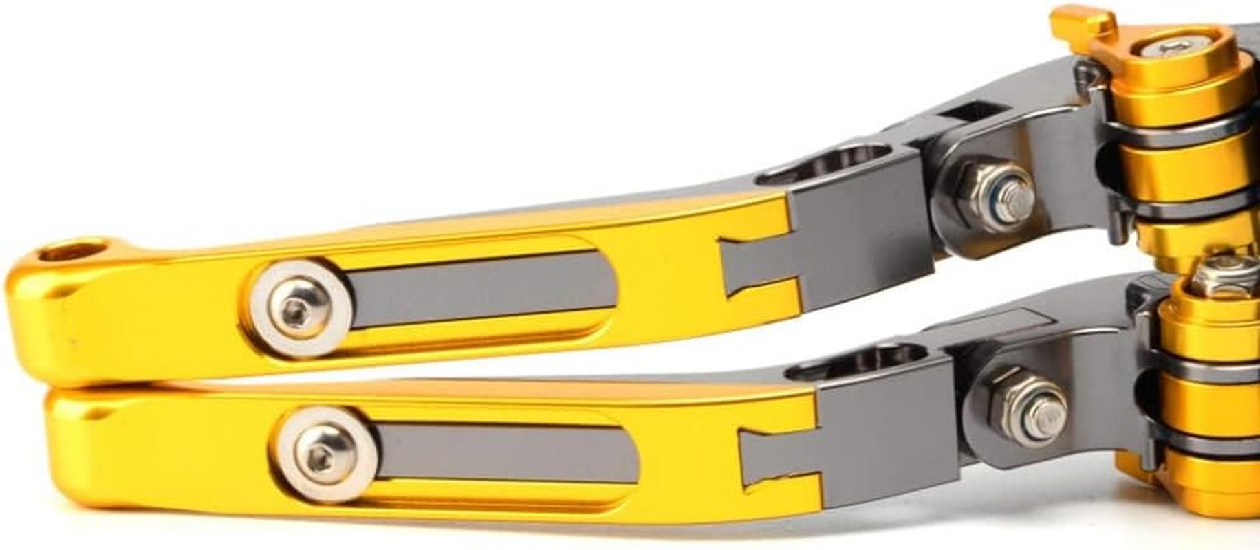 MTCRIGHTER for Yamaha MT-09 MT-09SP 2024-2025 Retractable Foldable Brake Lever Clutch Lever, CNC Aluminum Alloy Made (Titanium) - Black image number 2