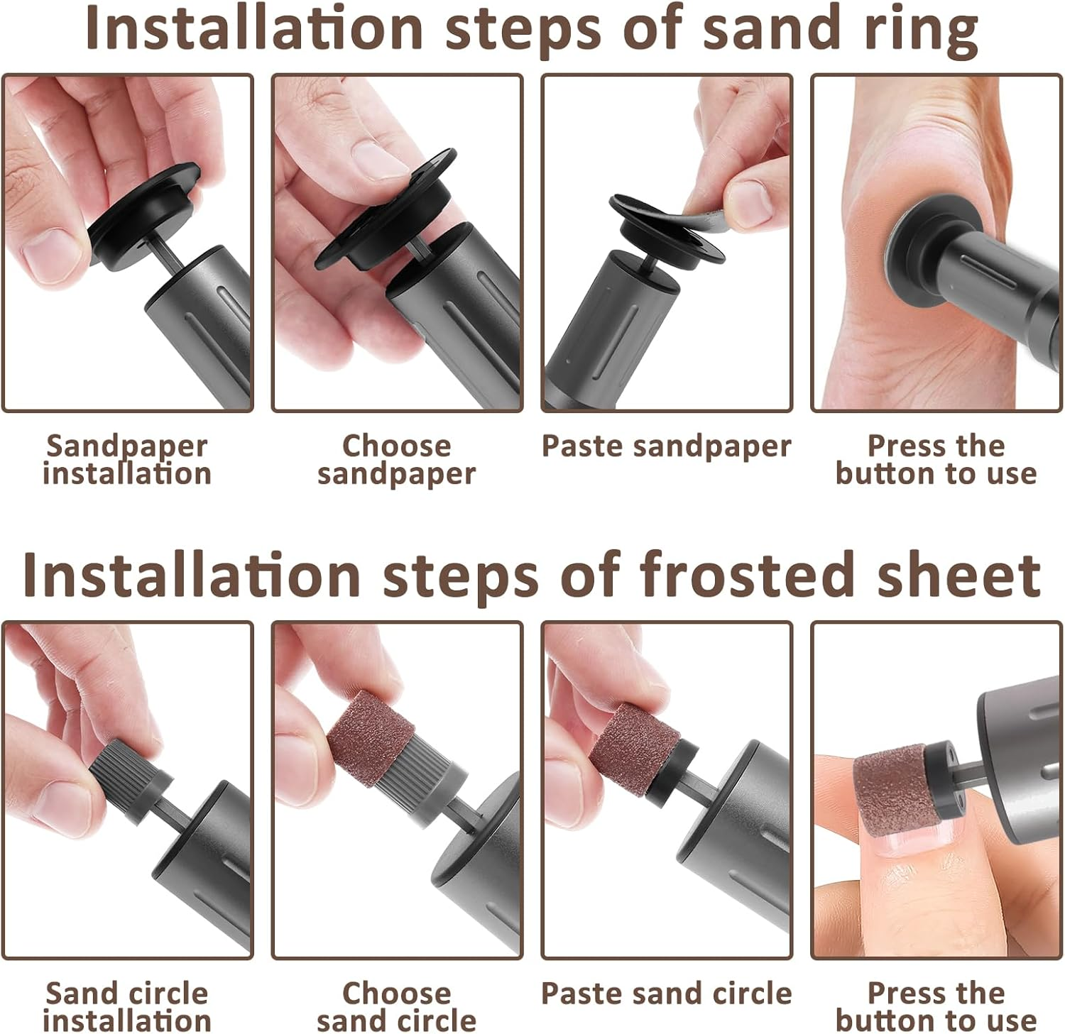 Electric Feet Callus Removers, Portable Electronic Foot File Pedicure Tools, Adjustable Speed LED Display Electric Callus Remover Kit, Professional Pedi Feet Care Perfect for Hard Cracked Dry Skin