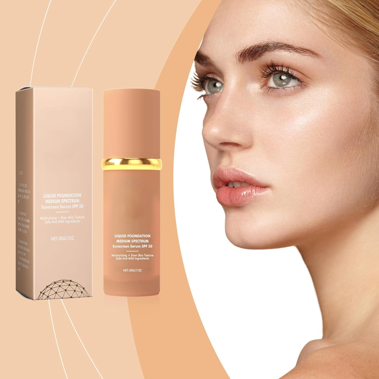 Herbs Boat 4-In-1 Color Changing Foundation, Medium Spectrum Foundation Makeup, Full Coverage Concealer Color Changing Foundation, Long-Lasting & Waterproof for All Skin (1Pcs) image number 3