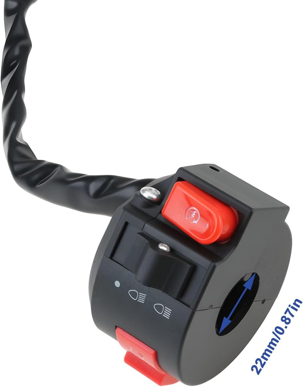 Emsea 8-Wire ATV Kill Light Start Switch Compatible with 50Cc&ndash;110Cc Quad Bike 7/8" Handlebar Compatible with Kazuma Model image number 2