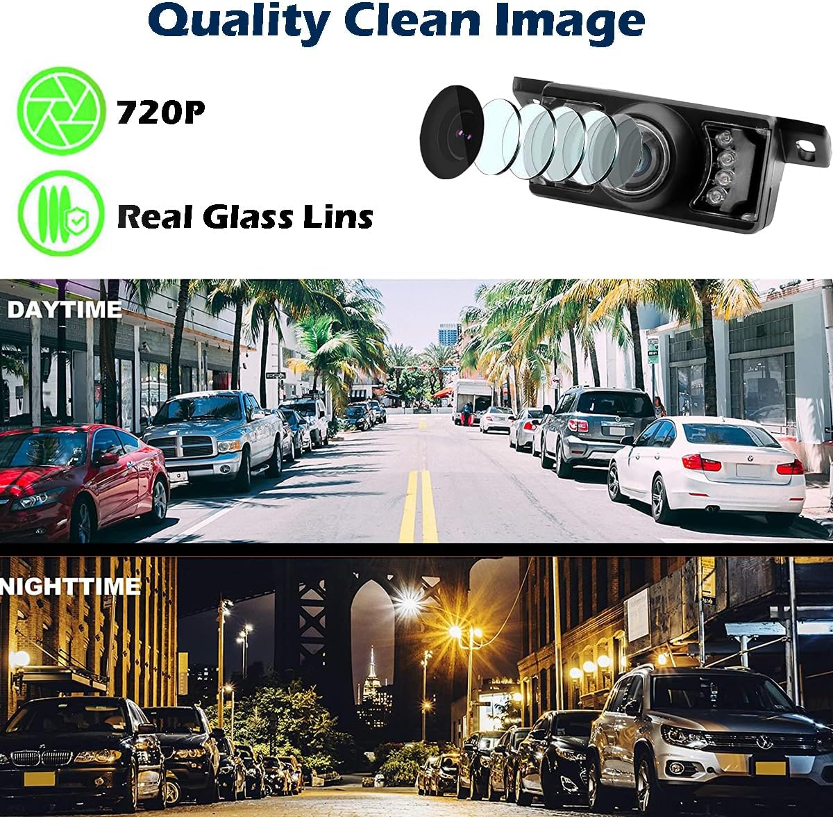 Goodsby Backup HD Camera Rear View License Plate Night Vision Waterproof Compatible with Kenwood Car Radio DDX26BT DDX340BT DDX376BT DDX396 DMX125BT DMX907S DMX7705S DMX7706S DNX6990HD image number 3