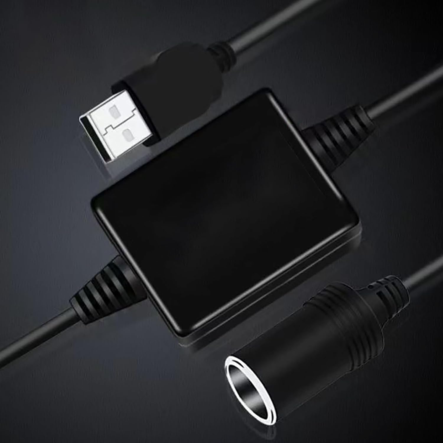 Tunghey USB to Cigarette Lighter Socket, USB a Male to 12V Car Cigarette Lighter Socket Female Power Converter Cable (35CM) - 3M image number 4