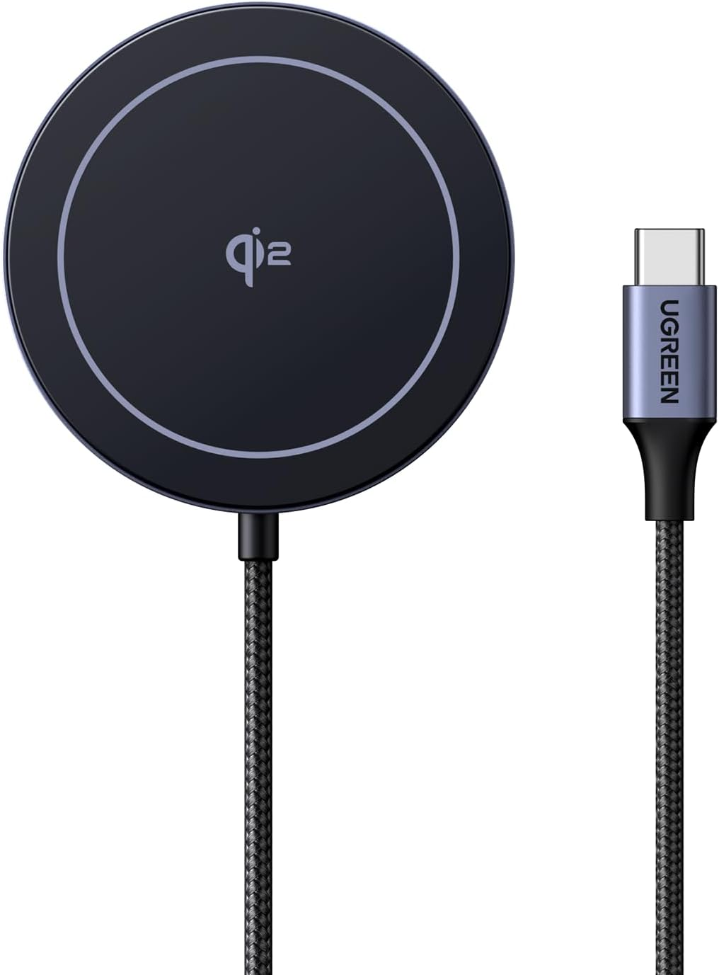 UGREEN Qi2 15W Wireless Charging Pad 1.5M, Magflow Wireless Charger Magsafe Compatible, Magsafe Charger, for Iphone 16/15/14/13/12 and Airpods