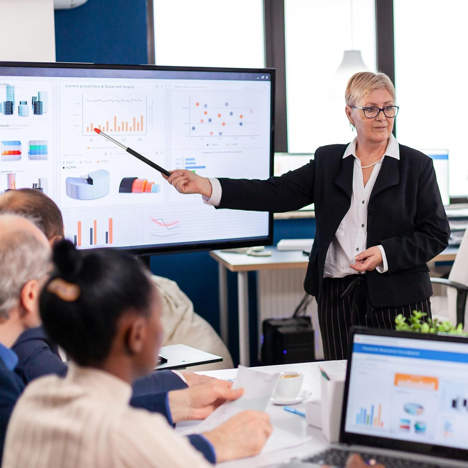 Telescopic Teacher Pointer Presenter Whiteboard Pointer, 1Pc Teacher Hand Pointer Telescopic,Finger Telescoping Pointer Stick,Retractable Pointer Extendable Guiding Stick,Telescopic Teacher Pointer image number 1