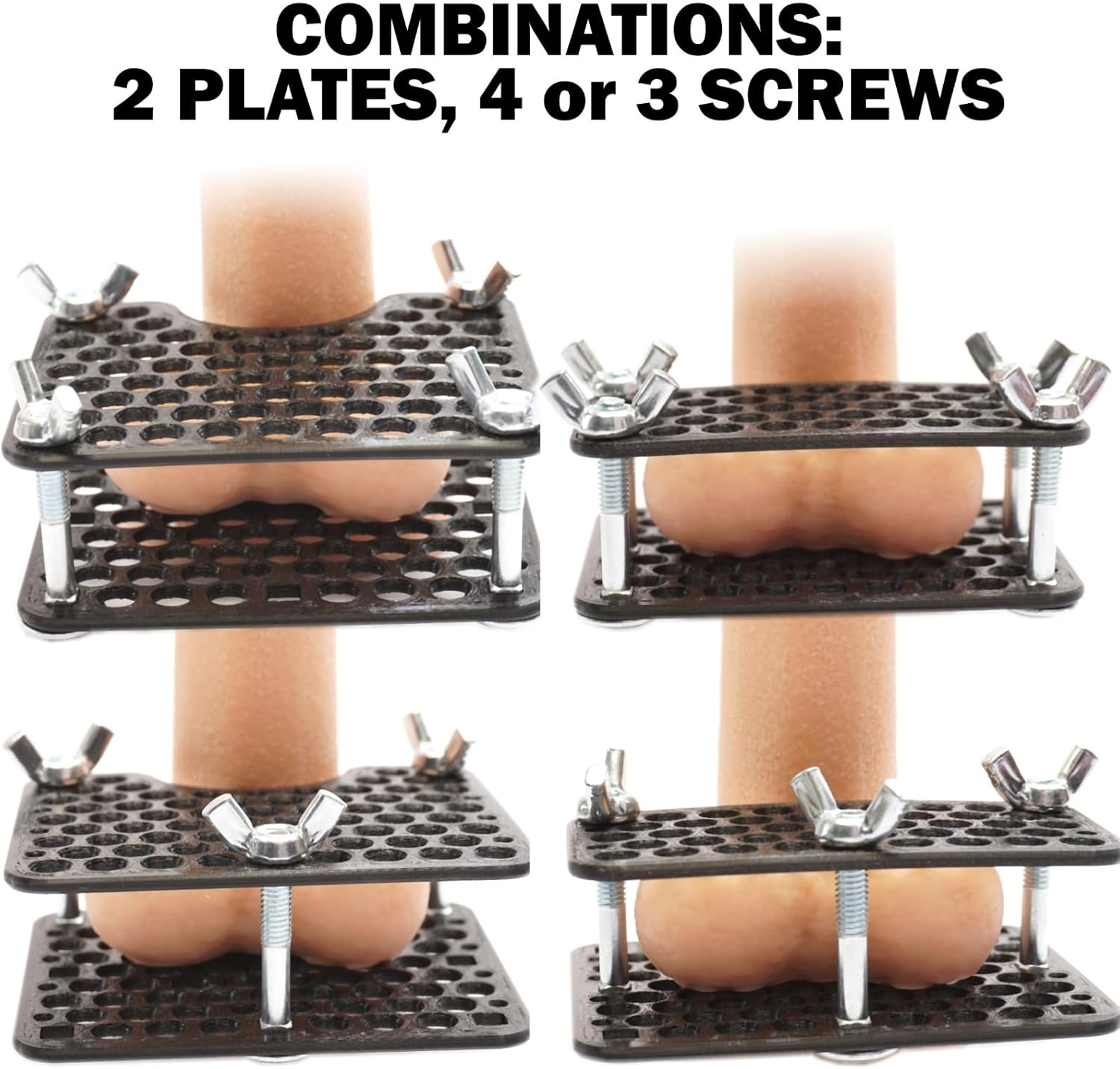 Testicle Crusher CBT BDSM, Clamping Plates Crusher Set Erection Cage Testicle Scrotum Harness, German European Design by Nova Lux image number 5