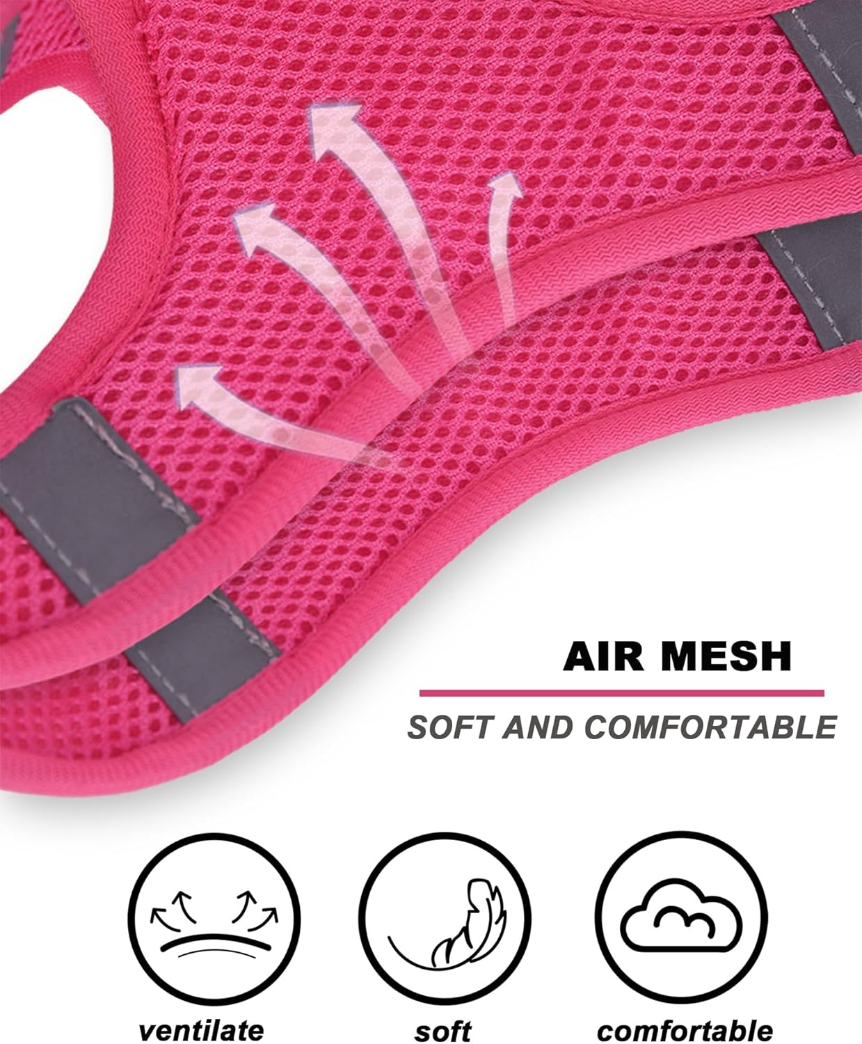 S Peach Flower Pattern Dog Harness and Leash Set,No Escape Easy Walk Puppy Harnesses for Training Walking，Breathable Adjustable Puppy Vest for Small Medium Dogs, Cats (Peach, S)