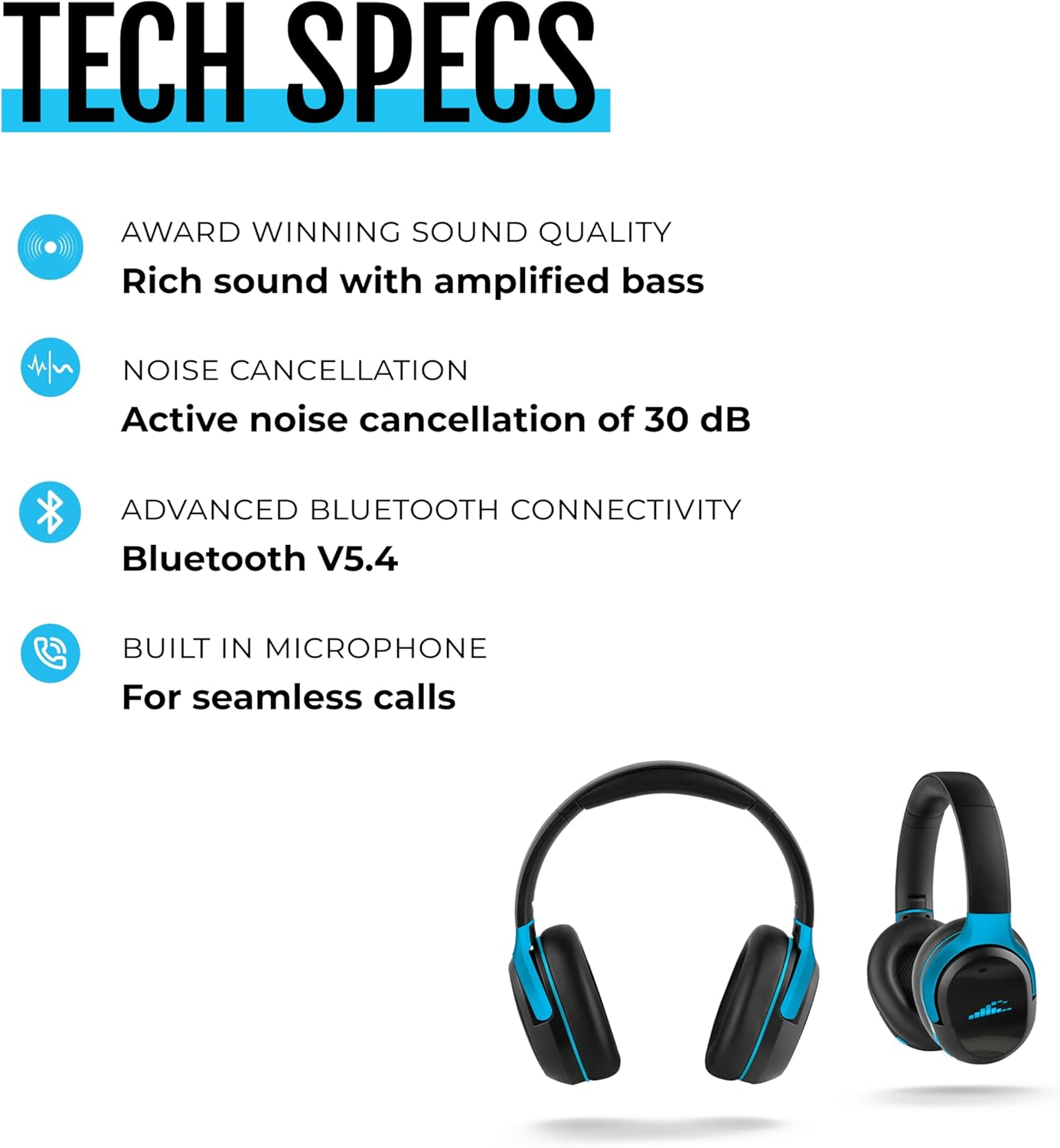 H2O Audio RIPT Ultra Over-The-Ear Sport Headphones &ndash; 100% Sweatproof with Active Noise Cancellation, 50H Battery, Interchangeable Washable Cushions, Bluetooth, Mic, and Travel Case