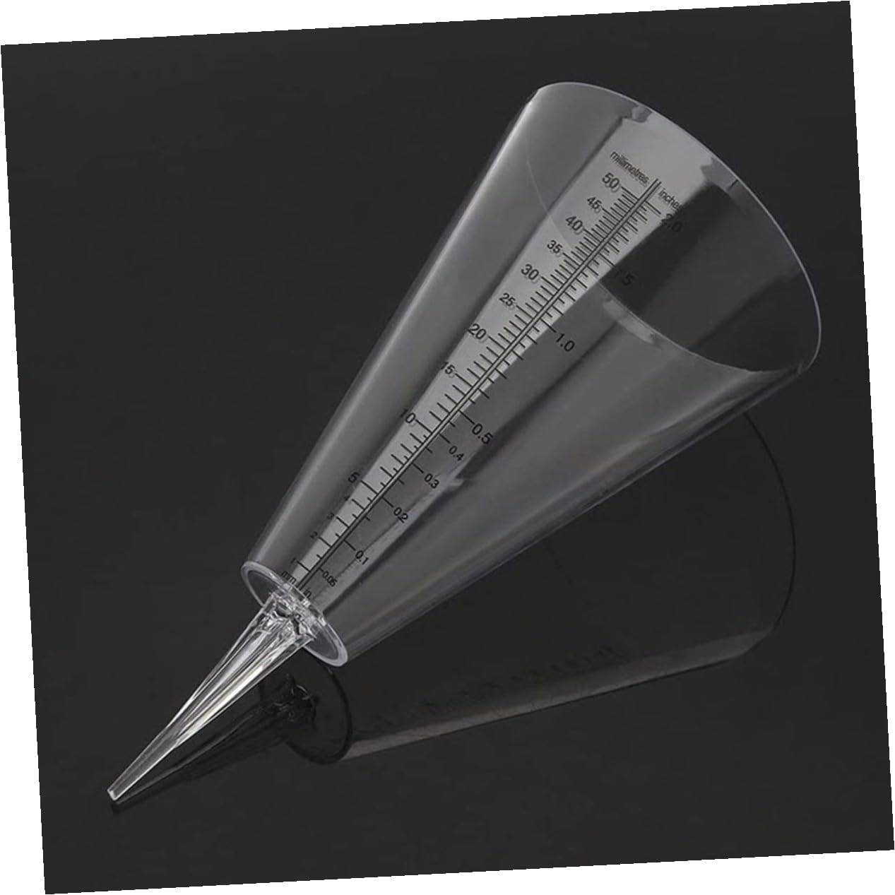 3Pcs Cone-Shaped Clear Rain Gauge with Large Scale Measurement for Outdoor Garden Lawn Farming Transparent Plastic Rainfall for Accurate Rainwater Monitoring image number 1