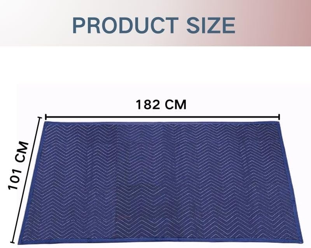 2 Pack Moving Blankets 40"X 72" Heavy Duty Packing Blankets for Moving Shipping Thick Furniture Wrapping for Moving Supplies Professional Quilted Shipping Blankets, 182 X 101CM image number 1