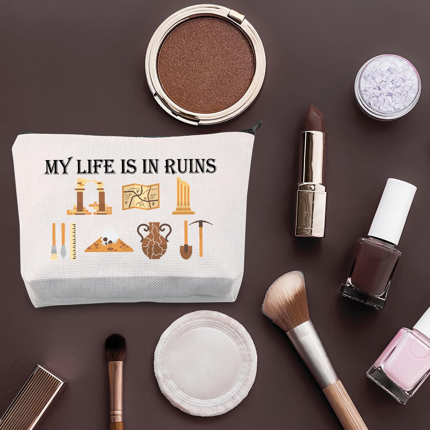 BDPWSS Archaeology Gifts for Women Archaeologist Gift My Life Is in Ruin Funny Archaeology Zipper Pouch, My Life Bag, Fashion image number 6