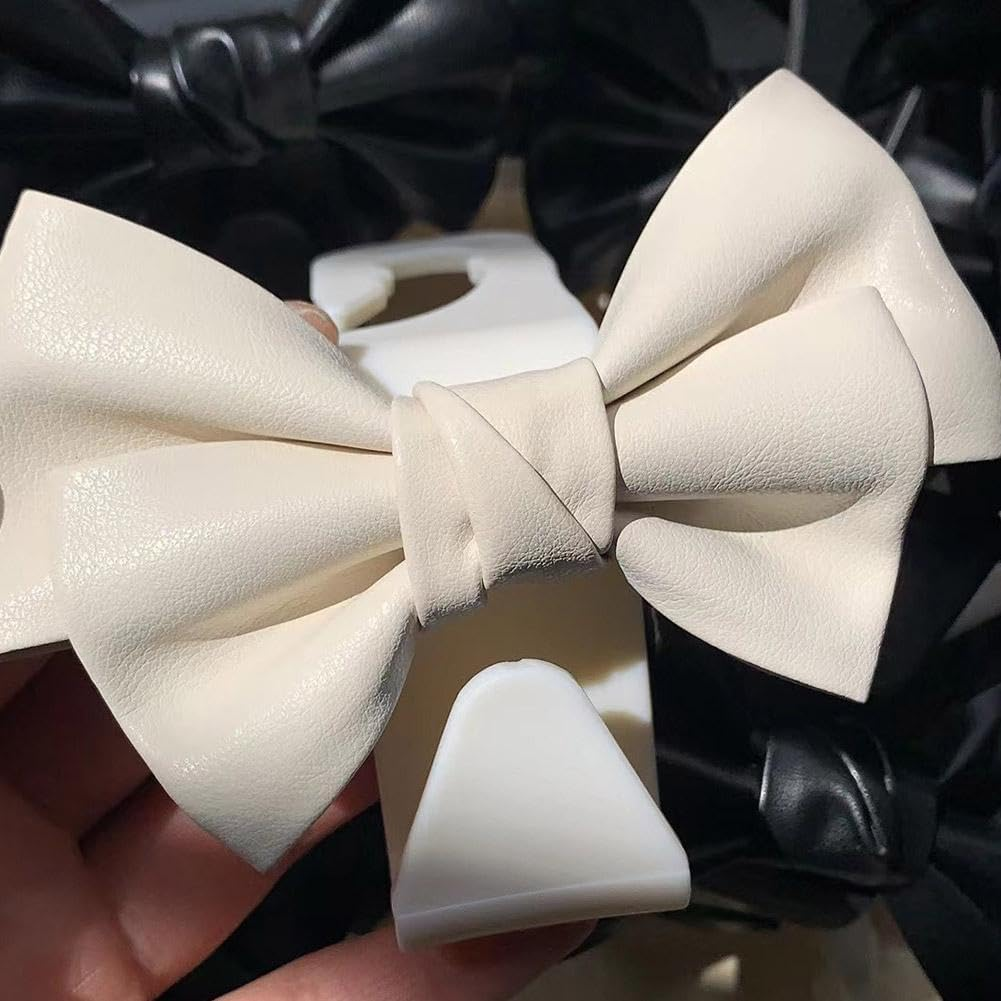 Car Hooks for Purses and Bags,Cute Bow Car Seat Headrest Hooks,Purse Holder for Car,Car Purse Hook Hanger,Cute Bow Car Accessories(Black) image number 4