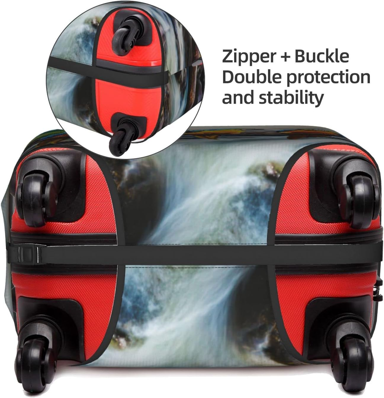 Cute Parrot Luggage Cover Washable Suitcase Protector Anti-Scratch Suitcase Cover Fits 18-32 Inch Luggage image number 5