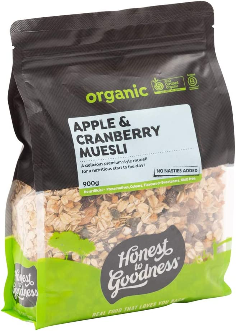 Honest to Goodness Organic Apple and Cranberry Goodness, 900G image number 1