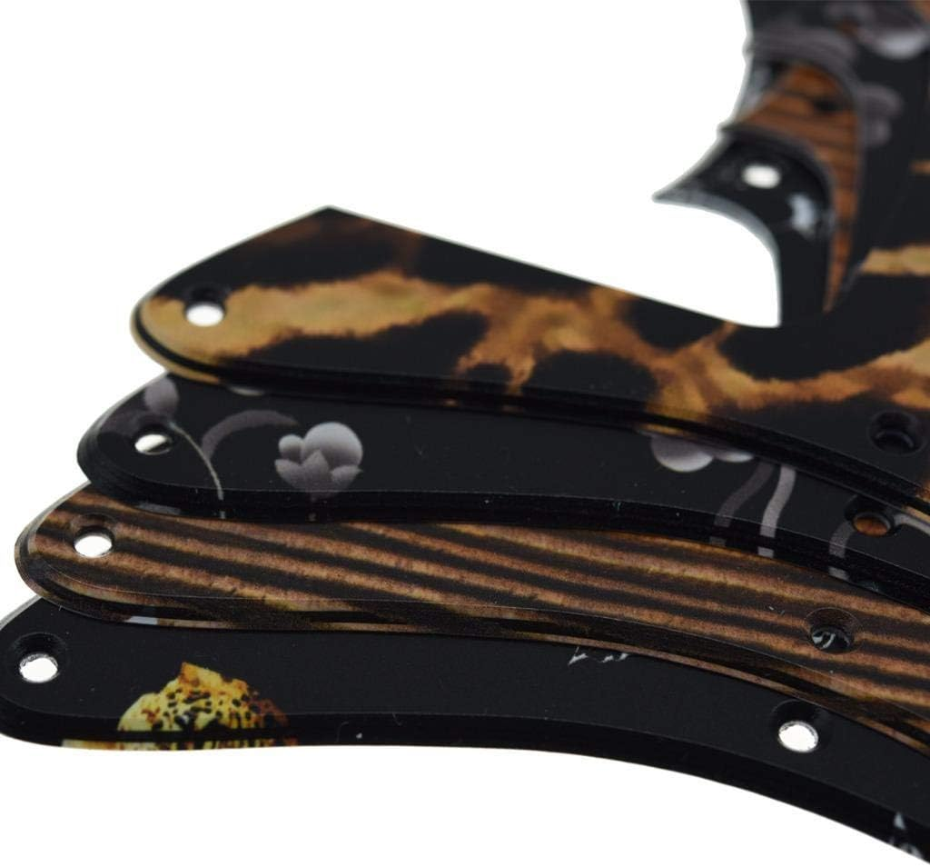 Dopro Jazz Bass 3D Printed Plastic Pickguard Fits Usa/Mexican 4 String Fender Jazz Bass Flower Pattern - Flower Pattern image number 6