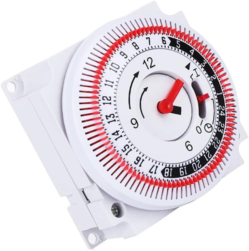 VOANZO 24 Hour Cycle Socket Timer Switch 220V/16A Immersion Heater Switch for Lights, Heaters, Pools, Appliances image number 2