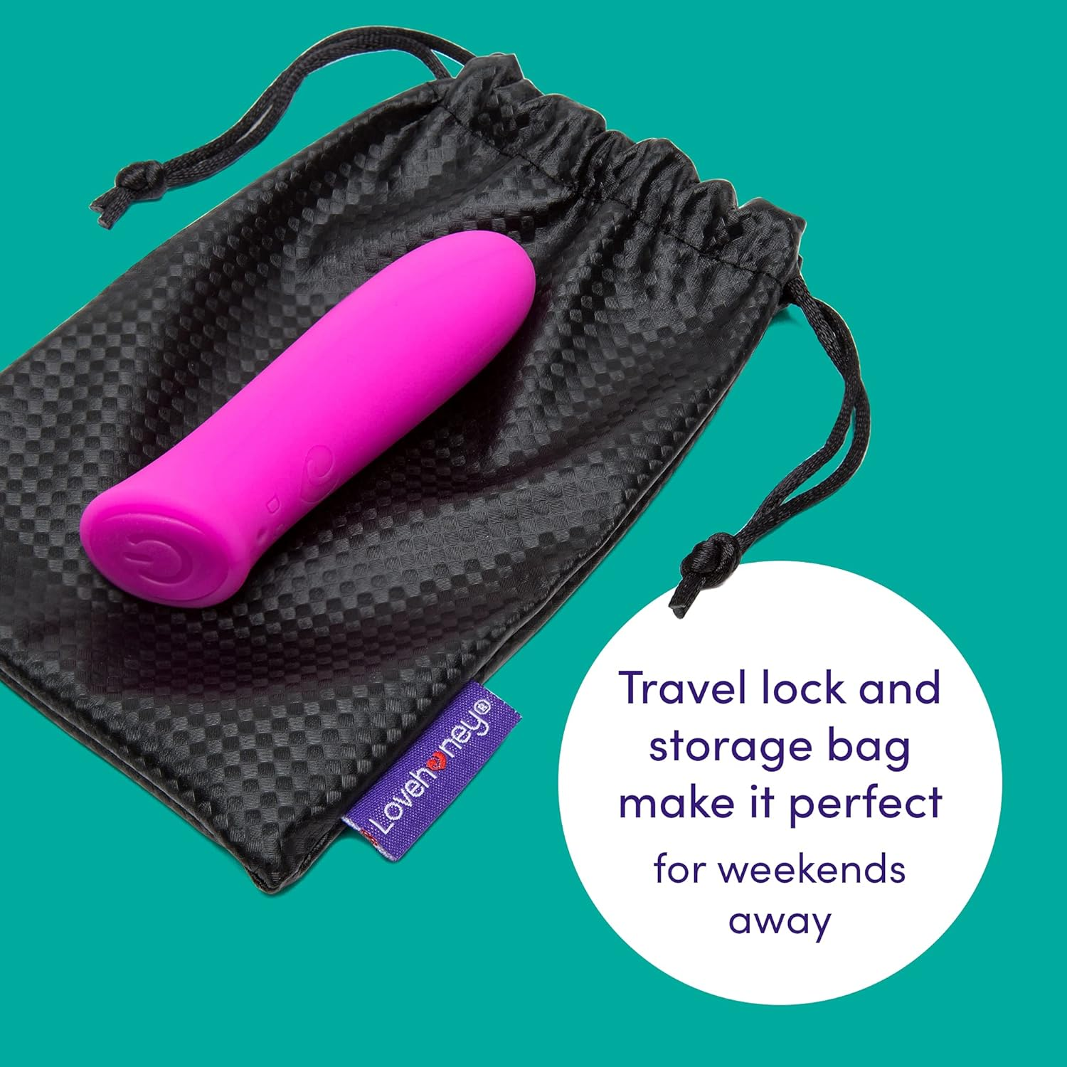 Lovehoney Ignite Bullet Vibrator - 3.5 Inch Silicone Beginner Friendly - 20 Function Mini Bullet Vibrator for Women with Storage Bag - Rechargeable & Waterproof - Pink