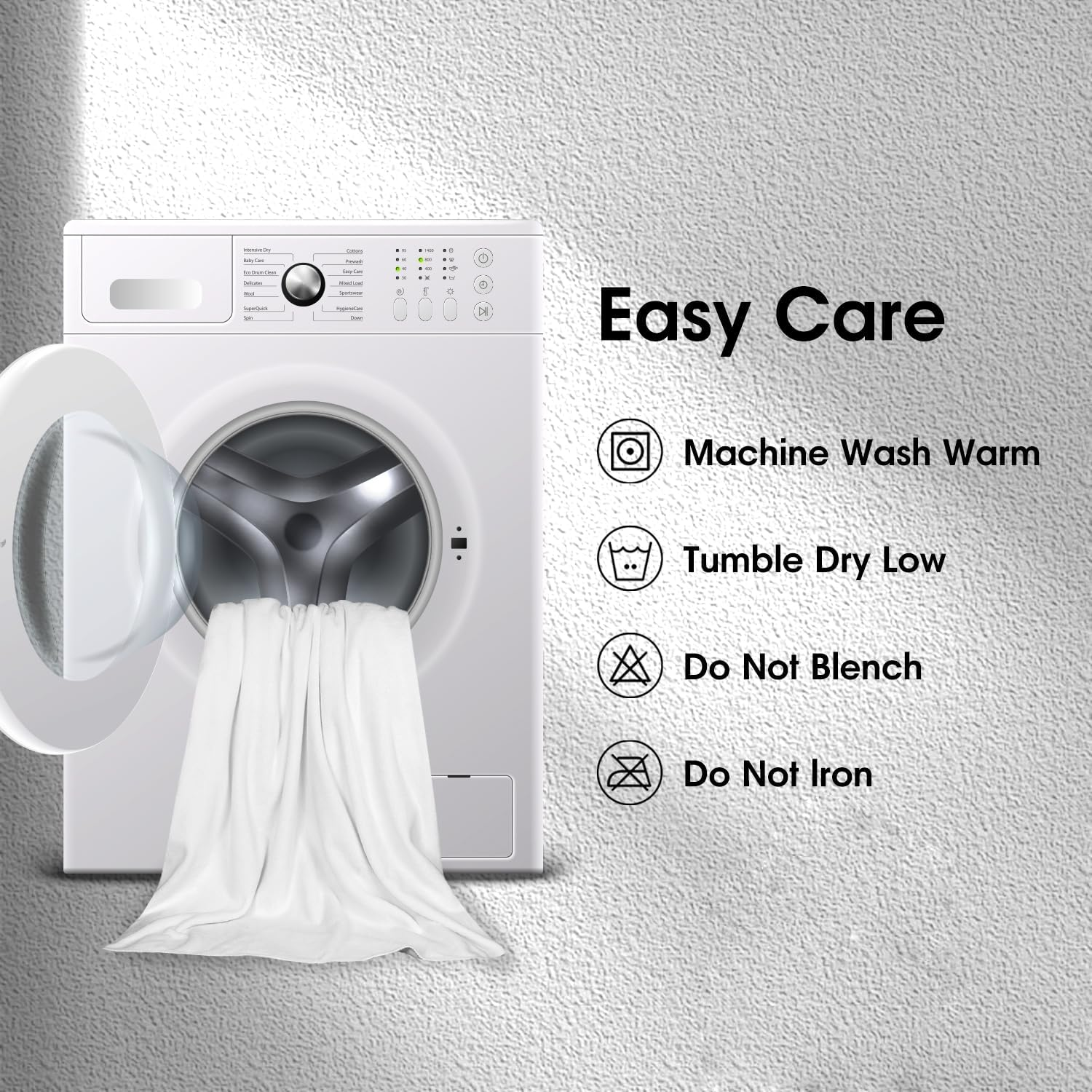 JML Bath Towels (2 Pack, 30"X60"), White Fleece Bath Towel, Luxury Hotel & SPA Towel Sets - Super Soft and Absorbent, Lint Free, Fade Resistant Oversized Bath Towel, Coral Fleece White image number 2