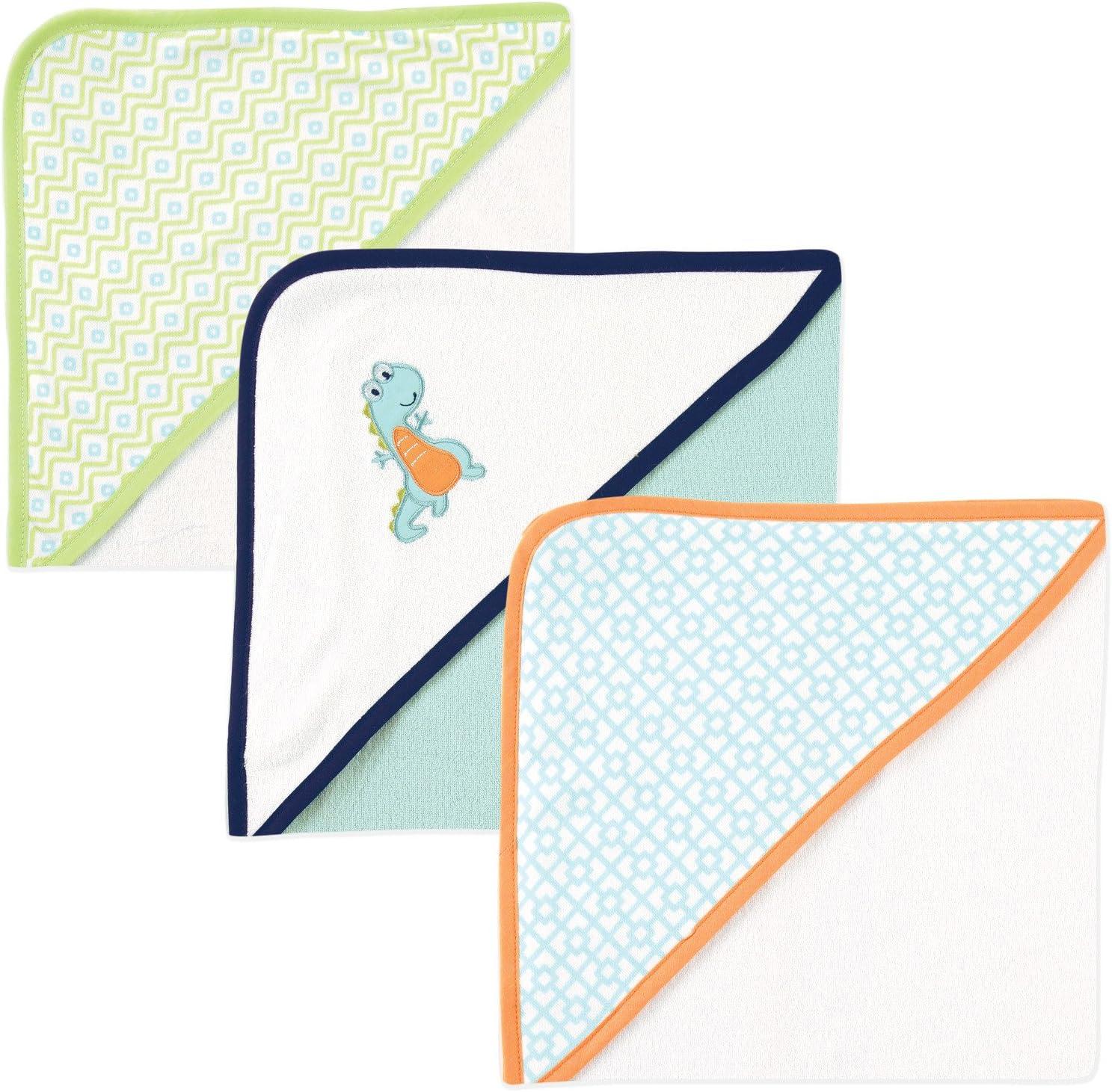 Luvable Friends Unisex Baby Cotton Terry Hooded Towels, Scuba Duck, One Size