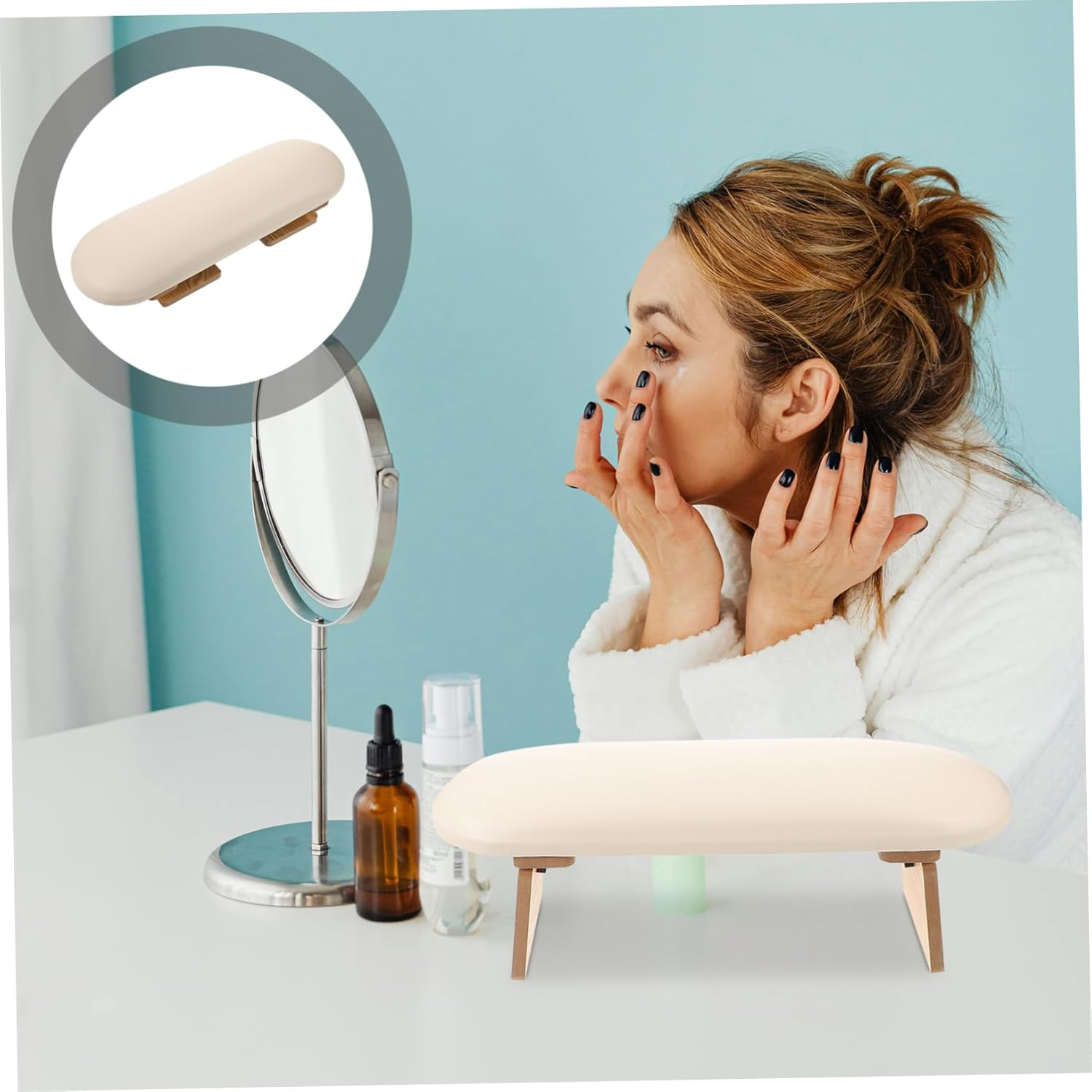 VICASKY Folding Hand Pillow Nail Arm Rest Nail Accessory Comfortable Manicure Hand Rest image number 6