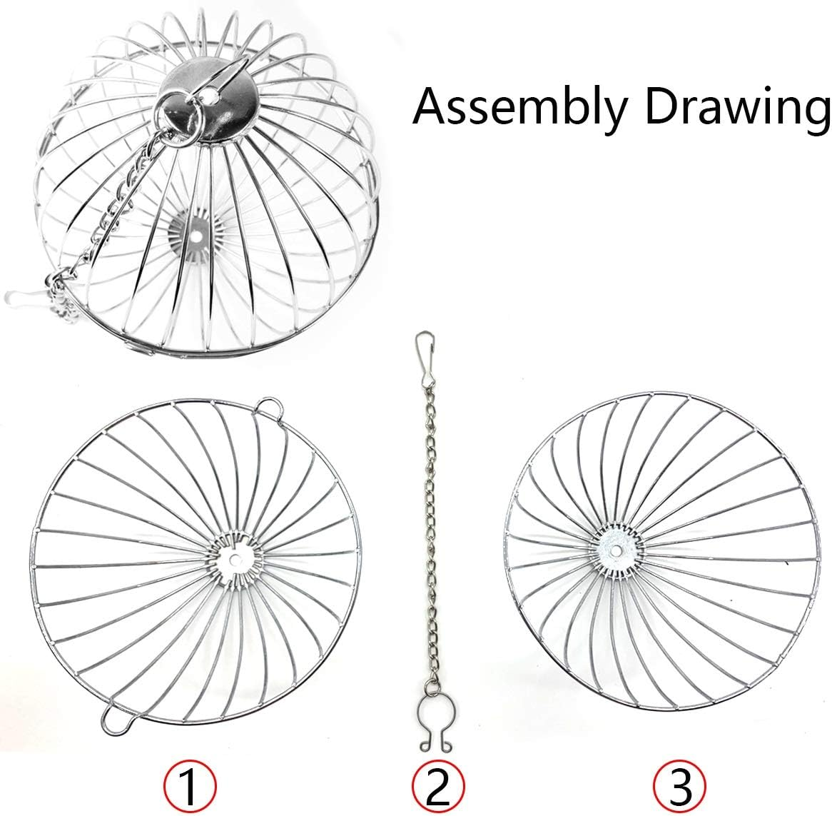Chicken Treat Ball Chicken Vegetable Feeder Veggie Hanging Ball Toy for Hens Chicken Hanging Foraging Coop Toys for Hens 2PCS