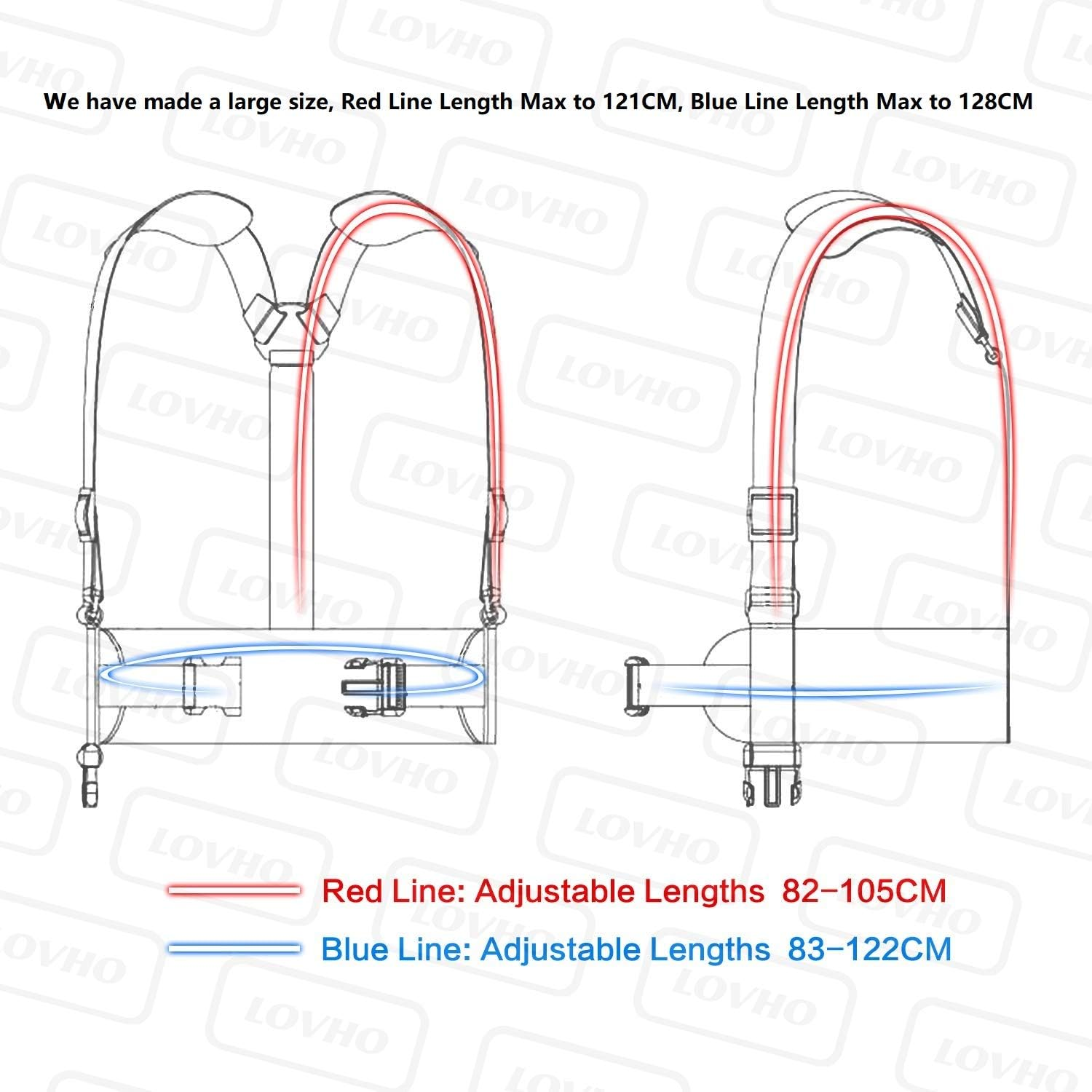Adjustable Telescoping Spray Wand Belt/Two-Shoulder Harness