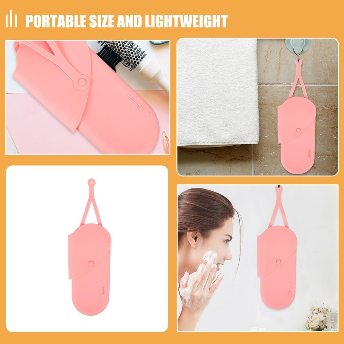 FOMIYES 2Pcs Heat Resistant Hair Curler Bag Straightener Bag Organizer Silicone Hair Styling image number 2