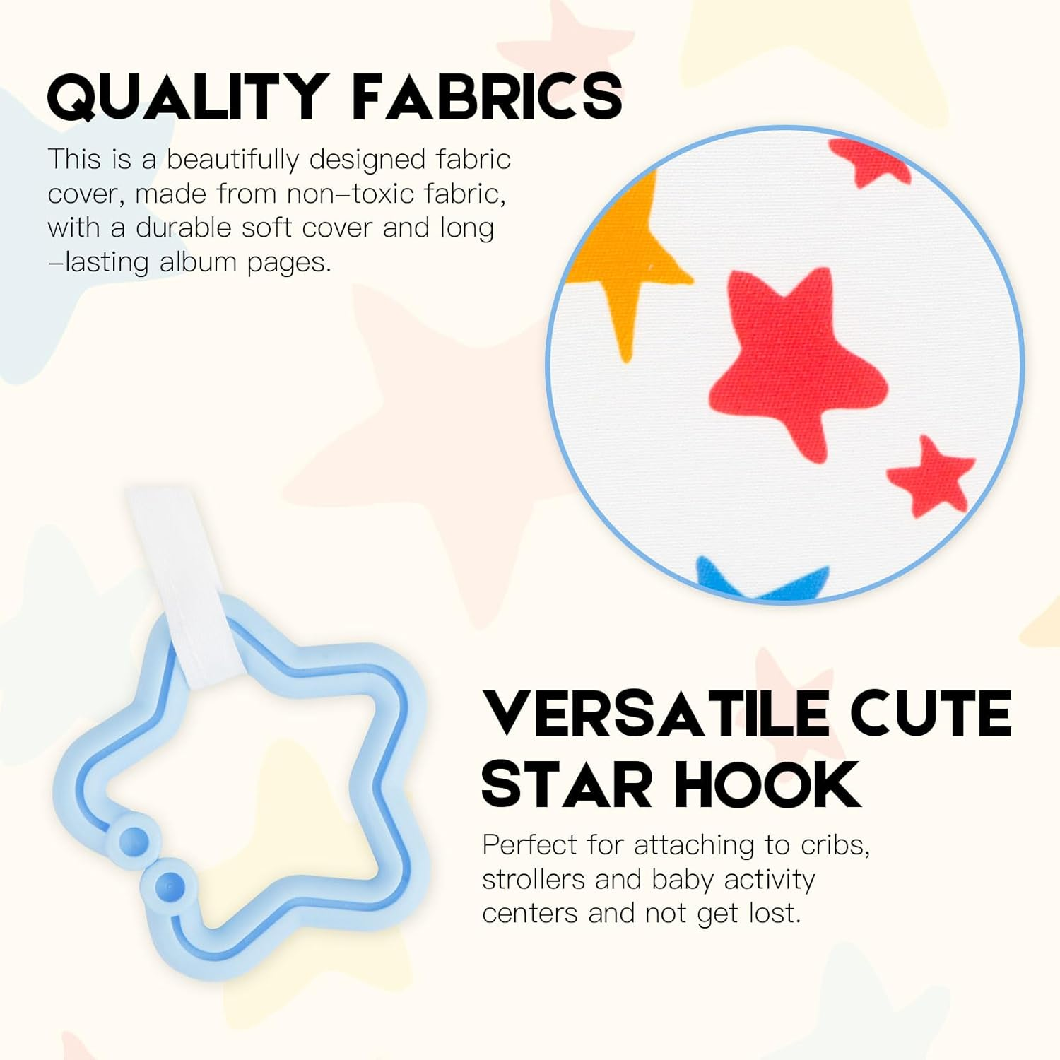 Baby'S My First Photo Album for Baby Holds 21 4X6 Photos, Baby Photo Album Soft Cloth Family Book, My First Family Album for 4X6 Baby Shower Kids Toddlers Family Pictures, Toddler Photo Album (White) - Black image number 5