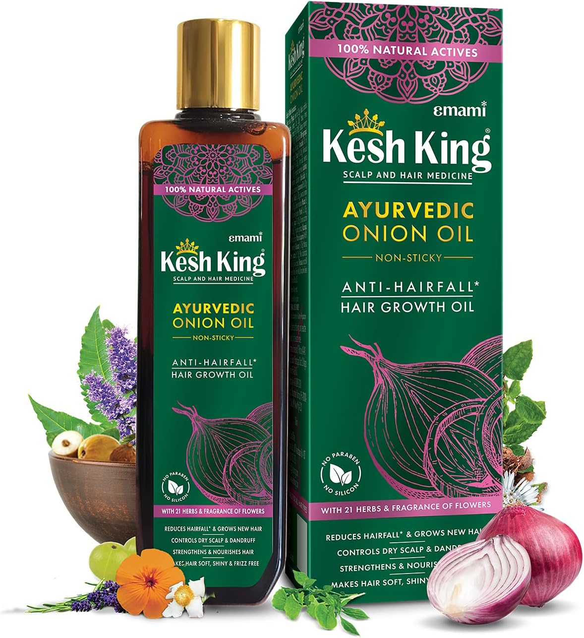 Kesh King Ayurvedic Onion Oil Non Sticky anti Hair Fall Hair Growth Oil 200Ml image number 5